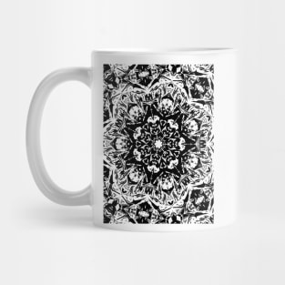 Black And White Floral Mandala Mug